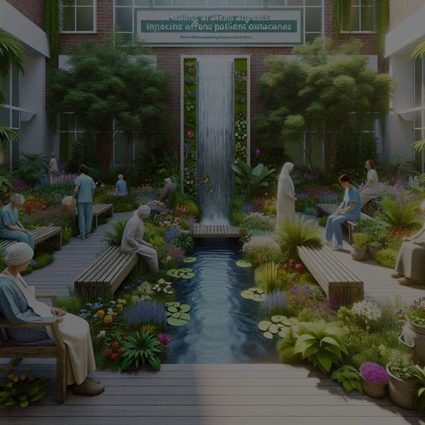 How Does the Design of Healing Gardens in Hospitals Affect Patient Outcomes?