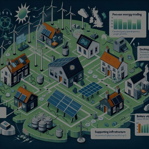 How does peer-to-peer energy trading work within UK's power grid?